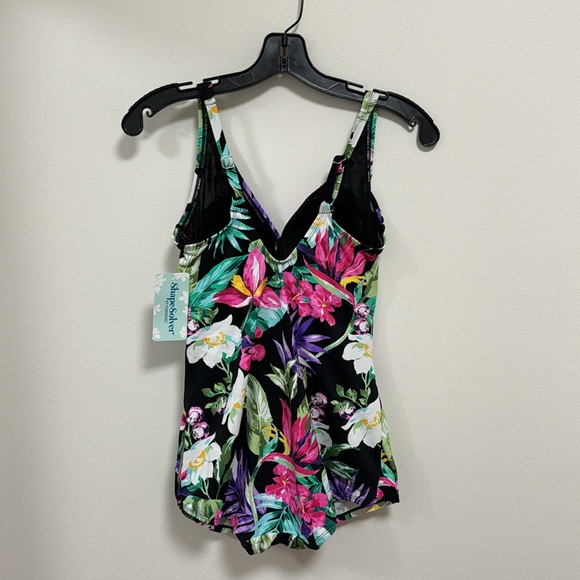 NEW ShapeSolver One Piece Swimsuit Floral US 10 - Picture 2 of 4